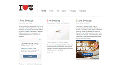 Desktop Screenshot of ilovebedbugs.com